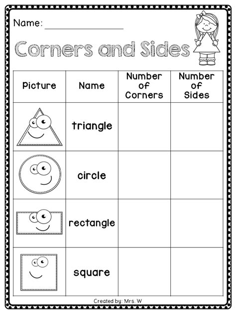 Worksheet On Shapes For Kindergarten