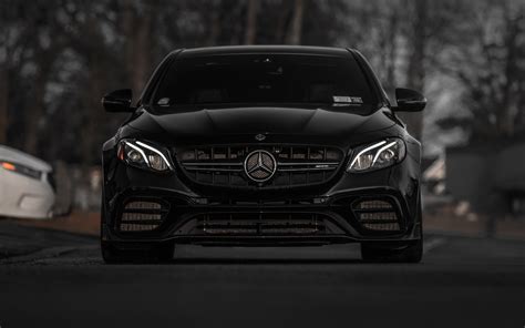 Download Wallpapers Mercedes Benz E63 Amg Front View Exterior Black