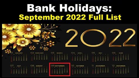 September Bank Holidays 2022 Banks Will Remain Closed For 13 Days In