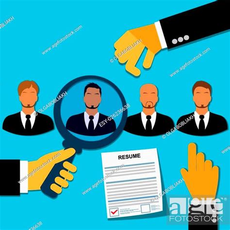Employee Recruitment Human Resource Selection Interview Analysis Stock Vector Vector And