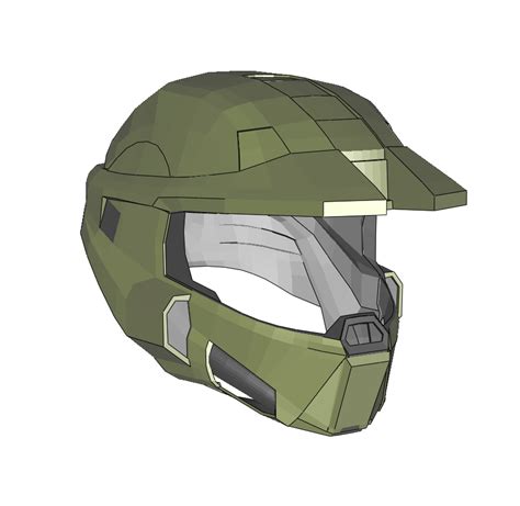 Halo Infinite Master Chief Helmet Cosplay Foam Pepakura File Template
