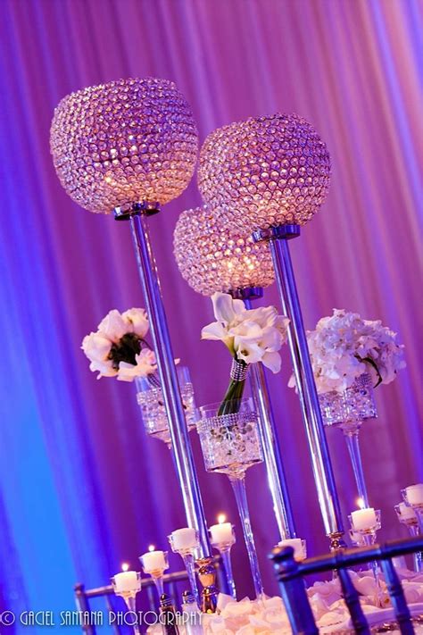 Glitz And Bling Centerpieces Candle Holders Wedding Centerpieces