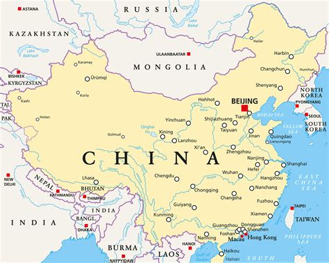 Detailed Political Map Of China Free China Map China