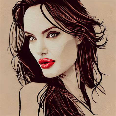 Angelina Jolie Adobe Illustrator Art · Creative Fabrica