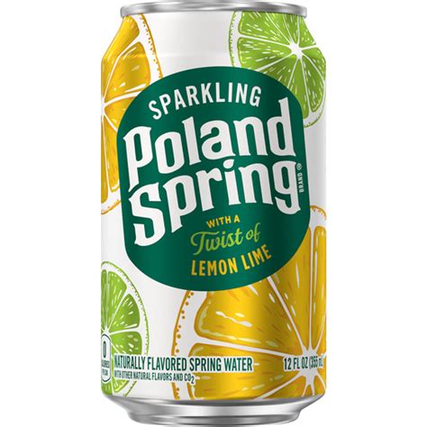 Poland Spring Sparkling Water Lemon Lime 12 Oz Can Shop Fishers