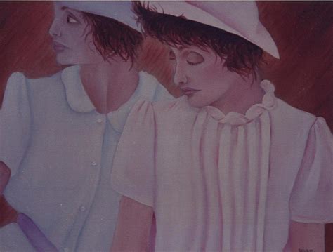 Two Ladies 1982 Painting By S A C H A Circulism Technique Pixels