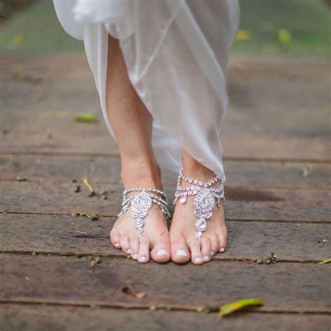 Silver Bohemian Sandals Bottomless Sandals For A Beautiful Bride