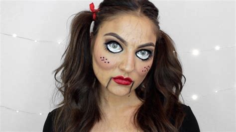 Creepy Doll Makeup Halloween Tutorial Youtube