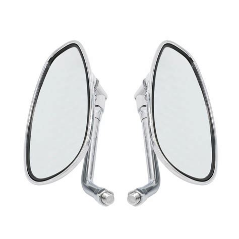 Chrome Motorcycle Oval Rearview Side Mirrors 10mm 4 Motorcycle Cruiser Chopper Ebay