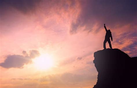 Success Man On Top Of Mountain Free Stock Photo By Jack Moreh On