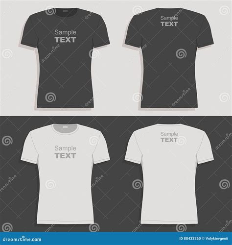 Men S T Shirt Design Template Stock Vector Illustration Of Back