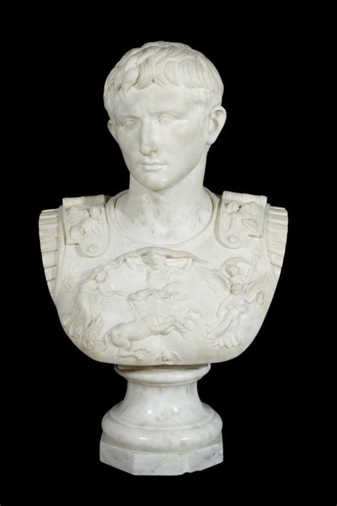A White Marble Bust Of Caesar Augustus On A Wais May 29 2013