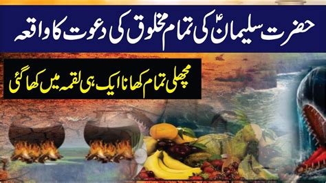 Hazrat Suleman AS Ki Tamam Makhlooqat Ki Dawat Ka Waqia Story Of