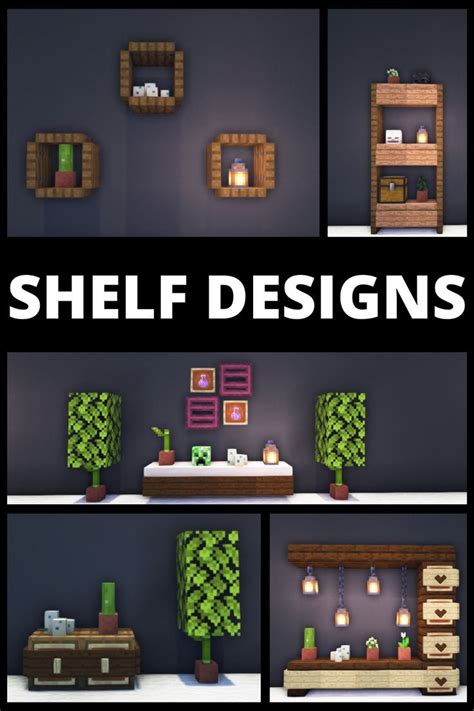 Shelf Designs In Minecraft Easy Minecraft Houses Minecraft Room