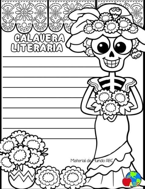 Calaverita Literaria Calaveras Literarias Dibujo Dia De Muertos
