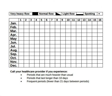Menstrual Calendar Printable Menstrual Chart Printable Monthly Qualads