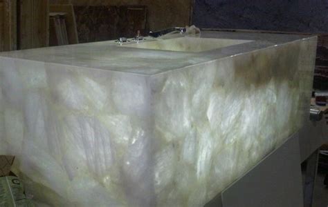 Cumar Custom Made Sink Using 9 Individual Pieces Of Translucent White