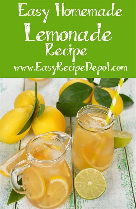 Easy Homemade Lemonade Recipe Lemon Juice Recipes Homemade