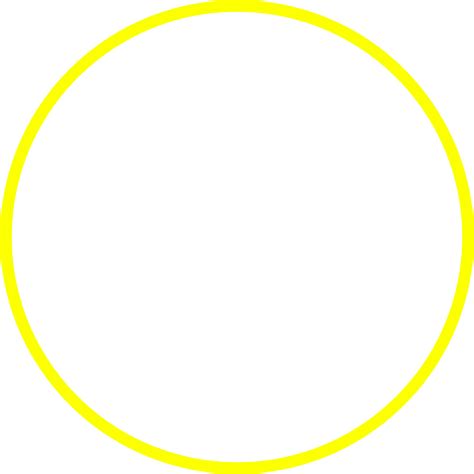 Hollow Circle With Thin Yellow Border