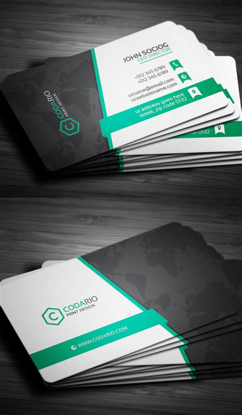 Professional Business Card Psd Templates 25 Print Ready Design Idevie