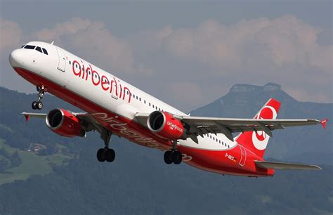 Airbus A321 200 Of Air Berlin Approaching To Landing Way Aircraft