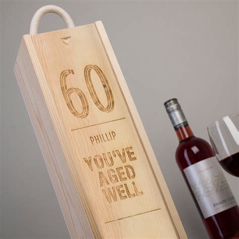 Personalised Wooden Wine Box You Ve Aged Well GettingPersonal Co Uk