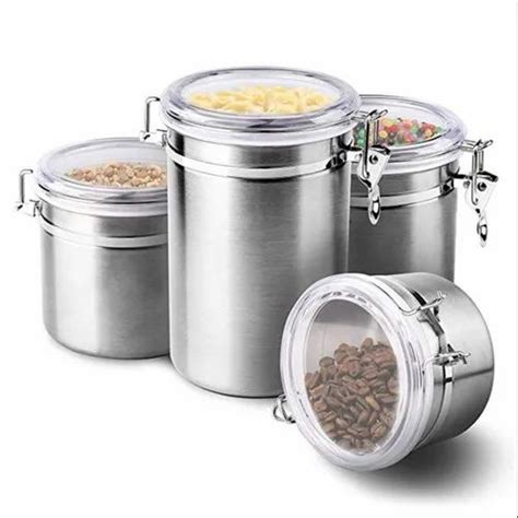 Tallin 4 Piece Stainless Steel Airtight And Leak Proof Food Storage