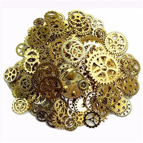About 100pcslot Diy Jewelry Making Vintage Metal Mixed Gears Steampunk