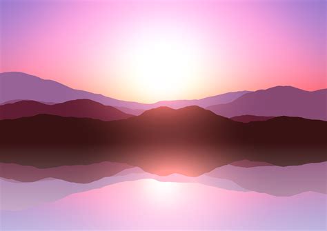 Sunset mountain landscape 628831 - Download Free Vectors, Clipart ...