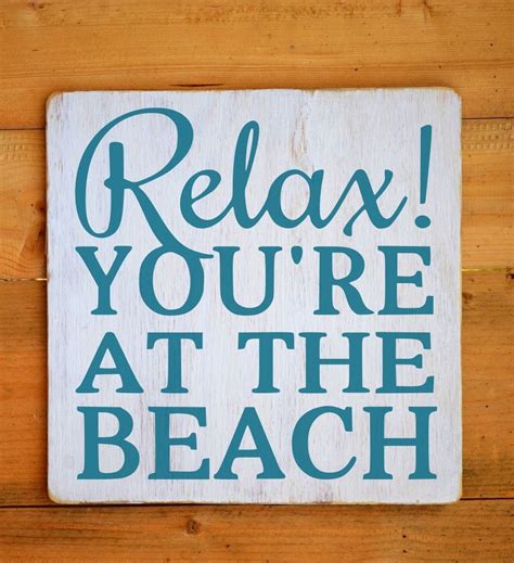 Relax Youre At Beach Sign Decor Rustic Wood Nautical Coastal Beach