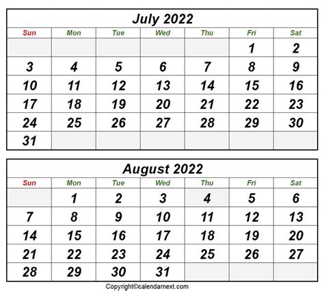 July And August 2022 Calendar July And August 2022 Calendar Calendar