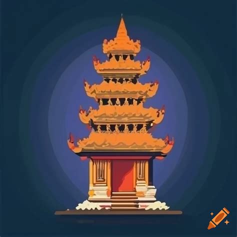 Vector Illustration Of A Balinese Temple On Craiyon