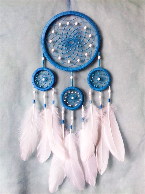 Teal Dream Catcher Turquoise Dream Catcher Big Dream Catcher Etsy