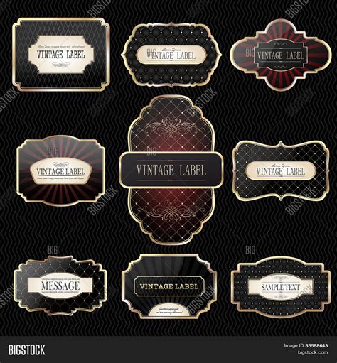 Vintage Golden Label Vector And Photo Free Trial Bigstock