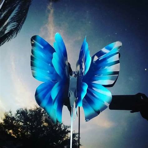 Get lots of flowers together 5. Metal butterfly garden stake Blue Morpho Butterfly Garden ...