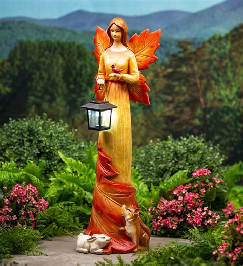 Let An Autumn Angel Watch Over Your Home And Garden Our Solar Angel Garden Statue Adds Color