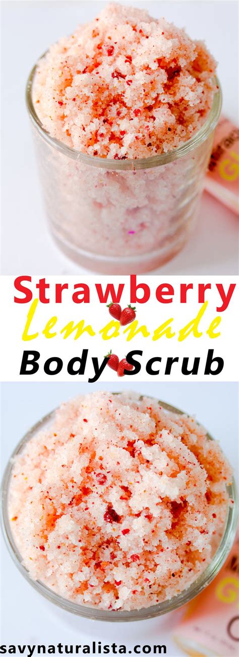 Strawberry Lemonade Body Scrub Savvy Naturalista Baking Soda Body