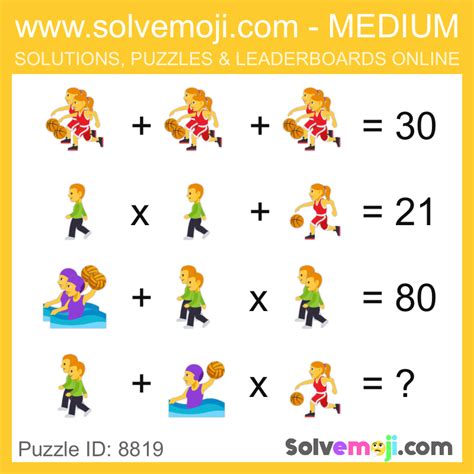 Solvemoji Emoji Math Puzzle 8819