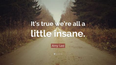 Amy Lee Quote Its True Were All A Little Insane