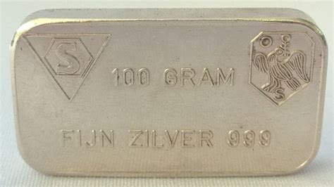 Silver Bar 100 Gram Fine Silver Schöne Edelmetaal Bv Catawiki