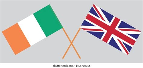 Uk Ireland British Irish Flags Stock Vector Royalty Free 1405702316