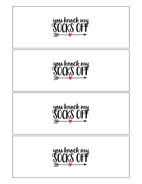 Knock (or blow) someone's socks off. Valentine's Day: "I Hygge You" Printable Socks Gift - See ...