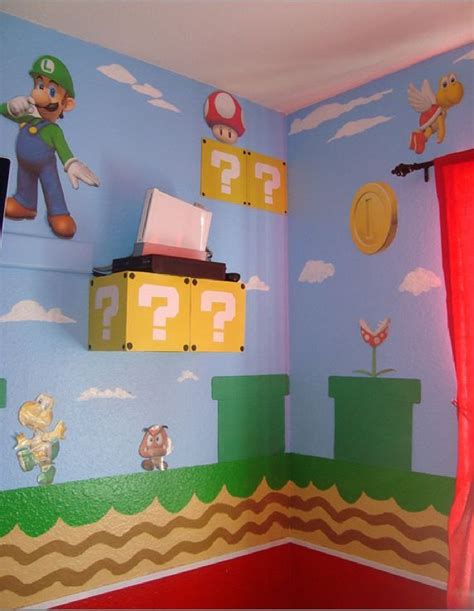 Super Mario Bros Bedroom Mario Bros Room Mario Room Super Mario Room