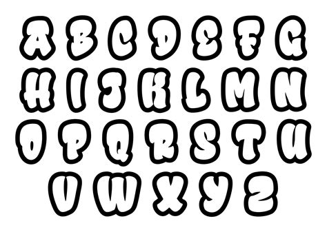 Best Images Of Printable Letter Fonts Printable Bubble Letters Alphabet Free Printable
