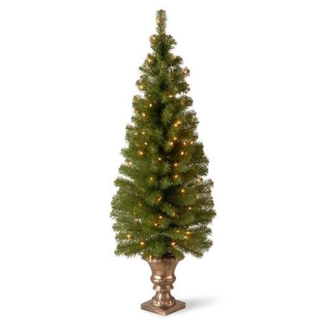 National Tree Company 5 Ft Spruce Pre Lit Slim Artificial Christmas
