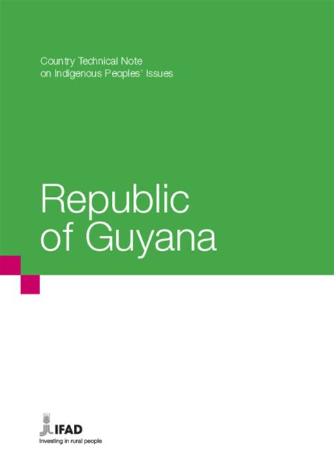 Republic Of Guyana Country Technical Note On Indigenous Peoples Issues Indigenous Learning