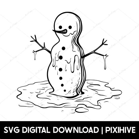 melting snowman svg snowman face svg snowman png winter snowman clipart snowman vector art