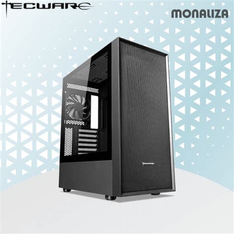Tecware Gaming Case Nexus Air TG Black ATX Monaliza