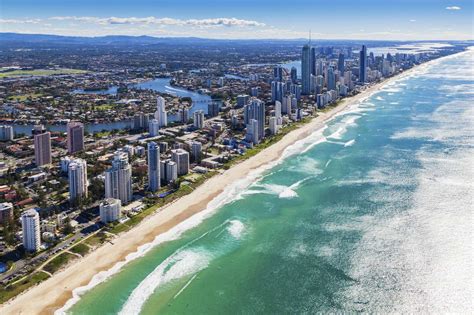 Vue aérienne de Gold Coast Queensland Australie puzzle en ligne