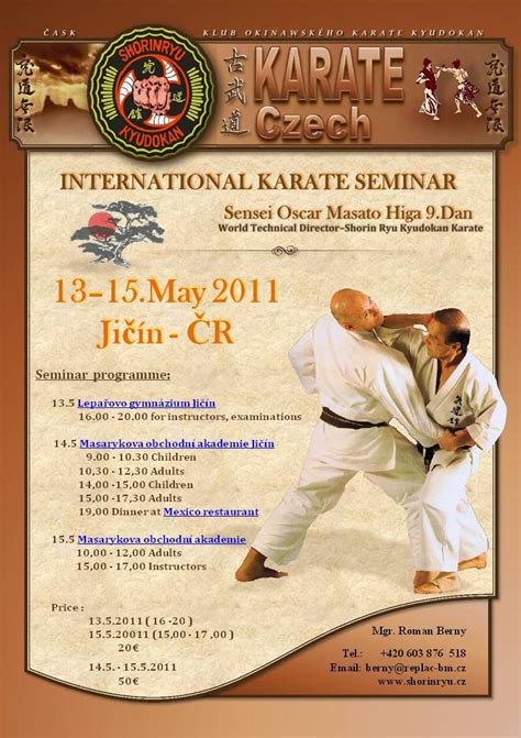 Master Oscar Higa Karate Do Kyudokan Karate Do Seminar In Czech